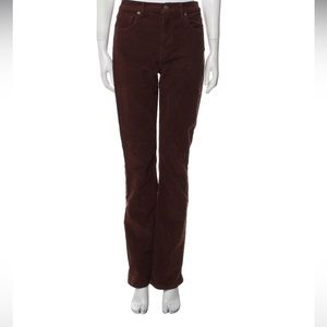 Reformation Alyssa High Rise Corduroy Jeans Pants Straight Wide Leg Brown